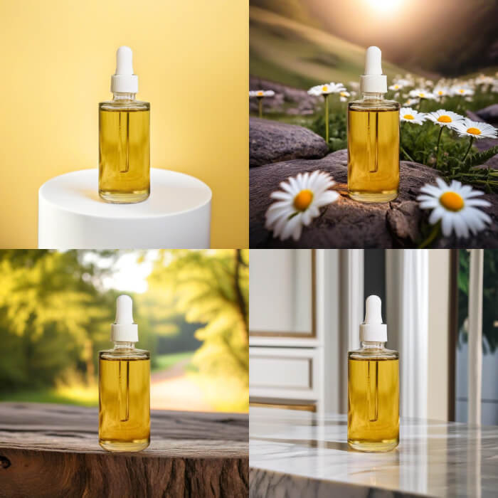 Skincare product photos generated with Pebblely