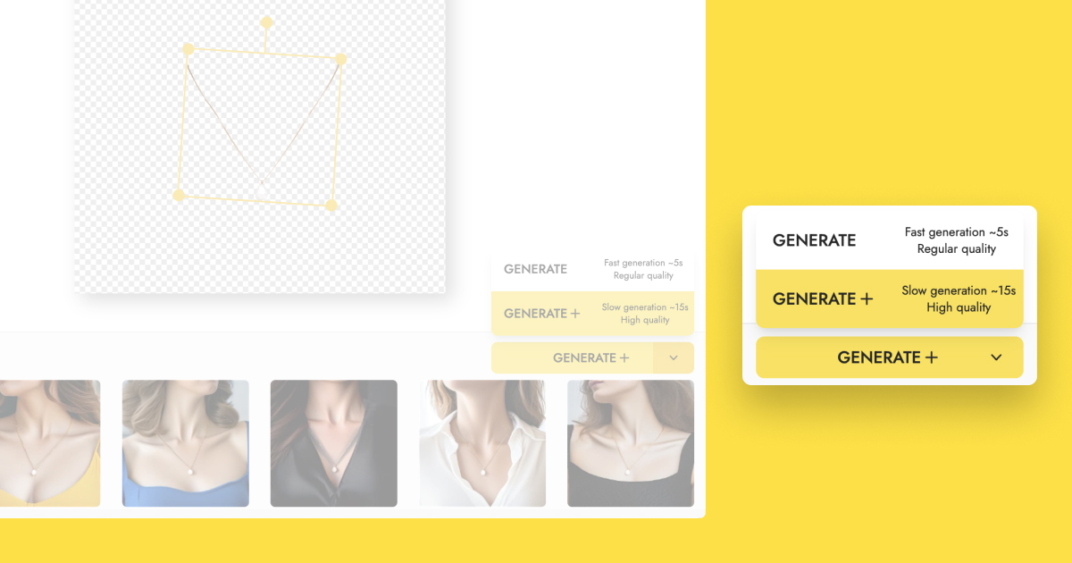 Generate and Generate+ in Pebblely
