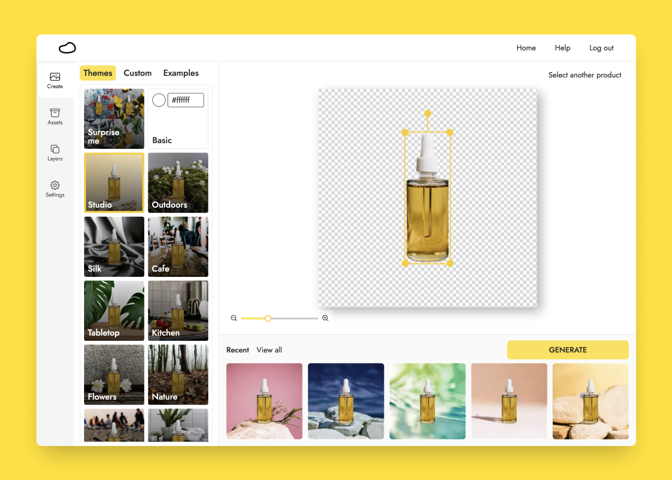 Screenshot of Pebblely