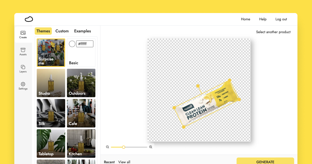 A product image that was rotated and repositioned