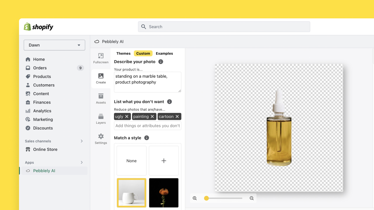 Customize a background