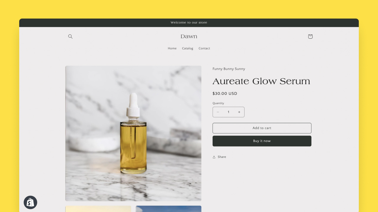 Product page with newly-generated images