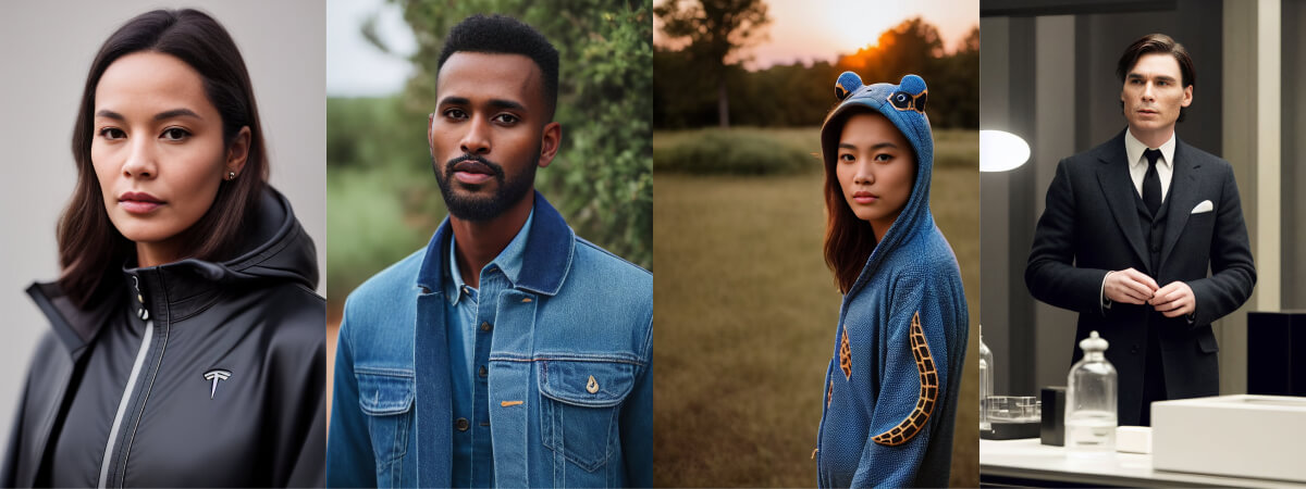 Generated images of humans by Lexica Art