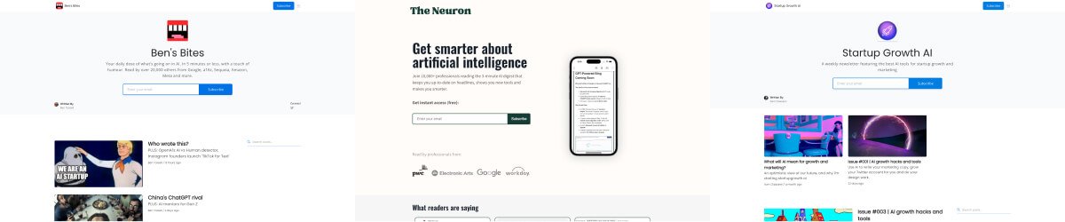 Three AI newsletters