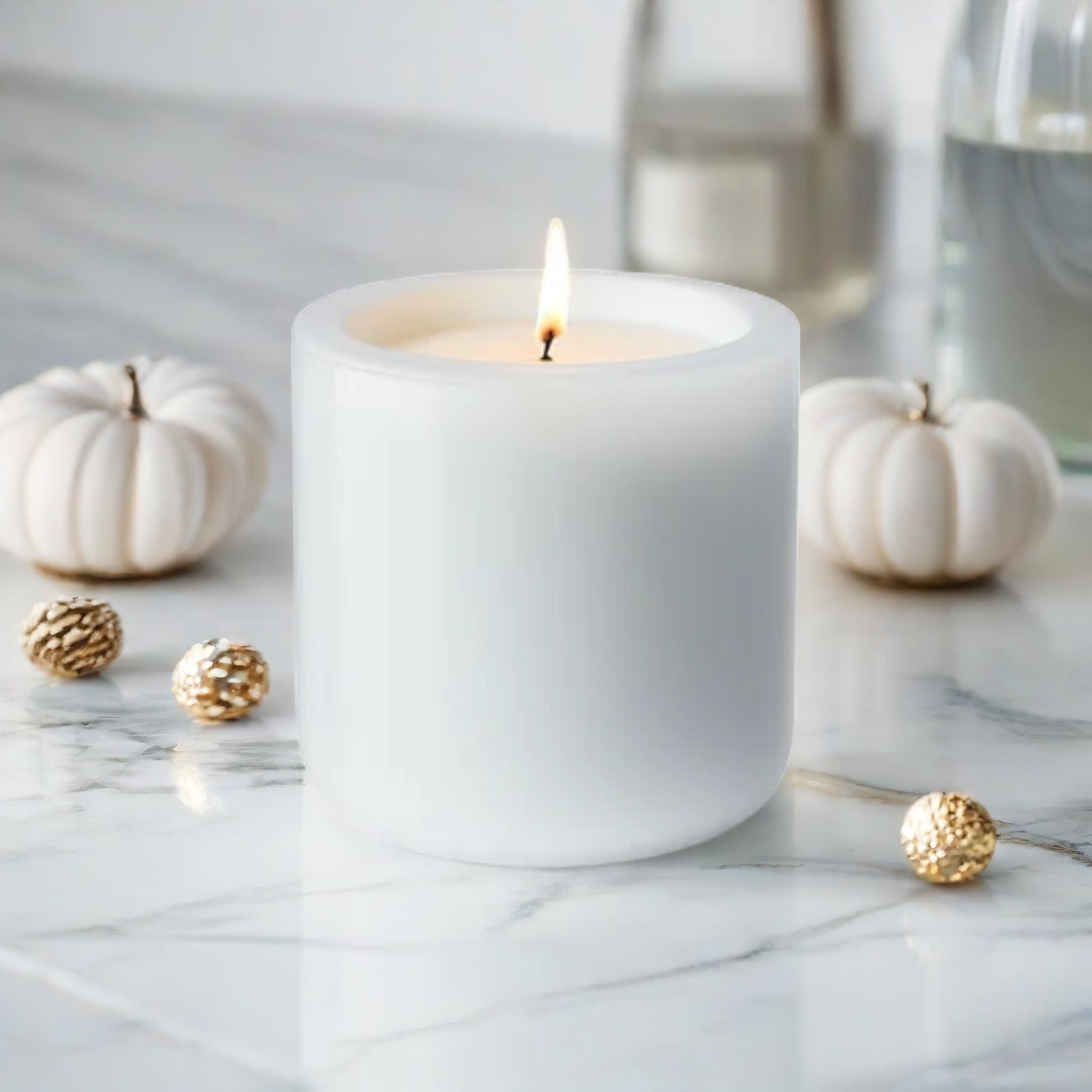 A product on a marble table, shallow depth of field