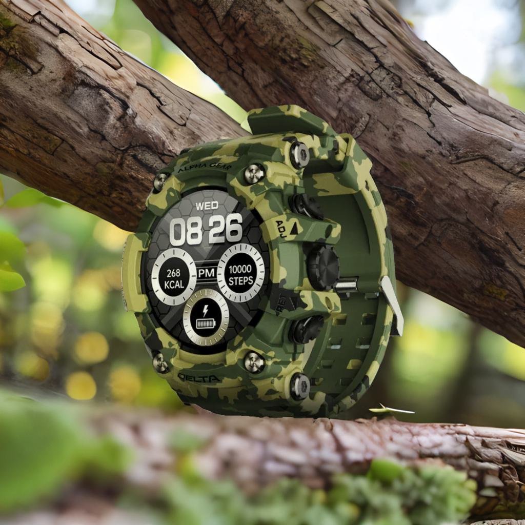 A product On wood, forest trail, shallow depth of field