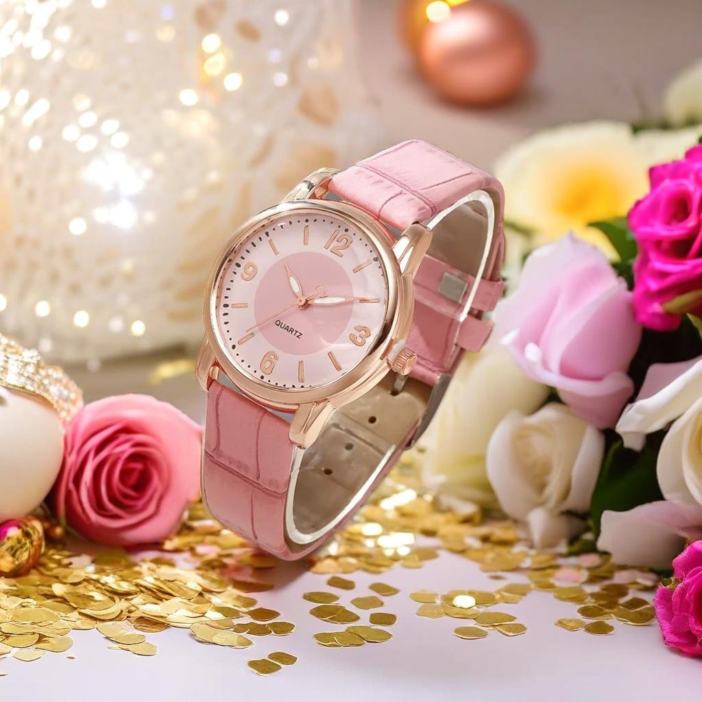 A product Placed on a surface, surrounded by a bouquet of flowers, confetti scattered around, festive, studio photography, depth of field